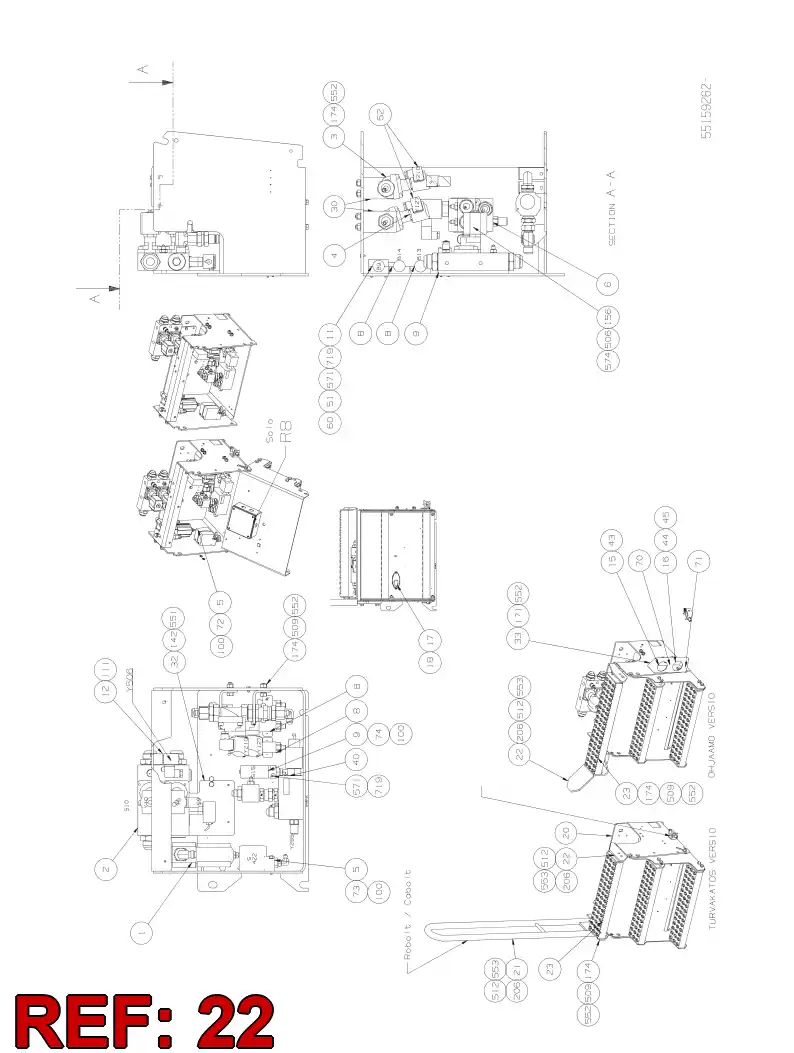 55045970 550 459 70 BRACKET - Sandvik Technical Drawing