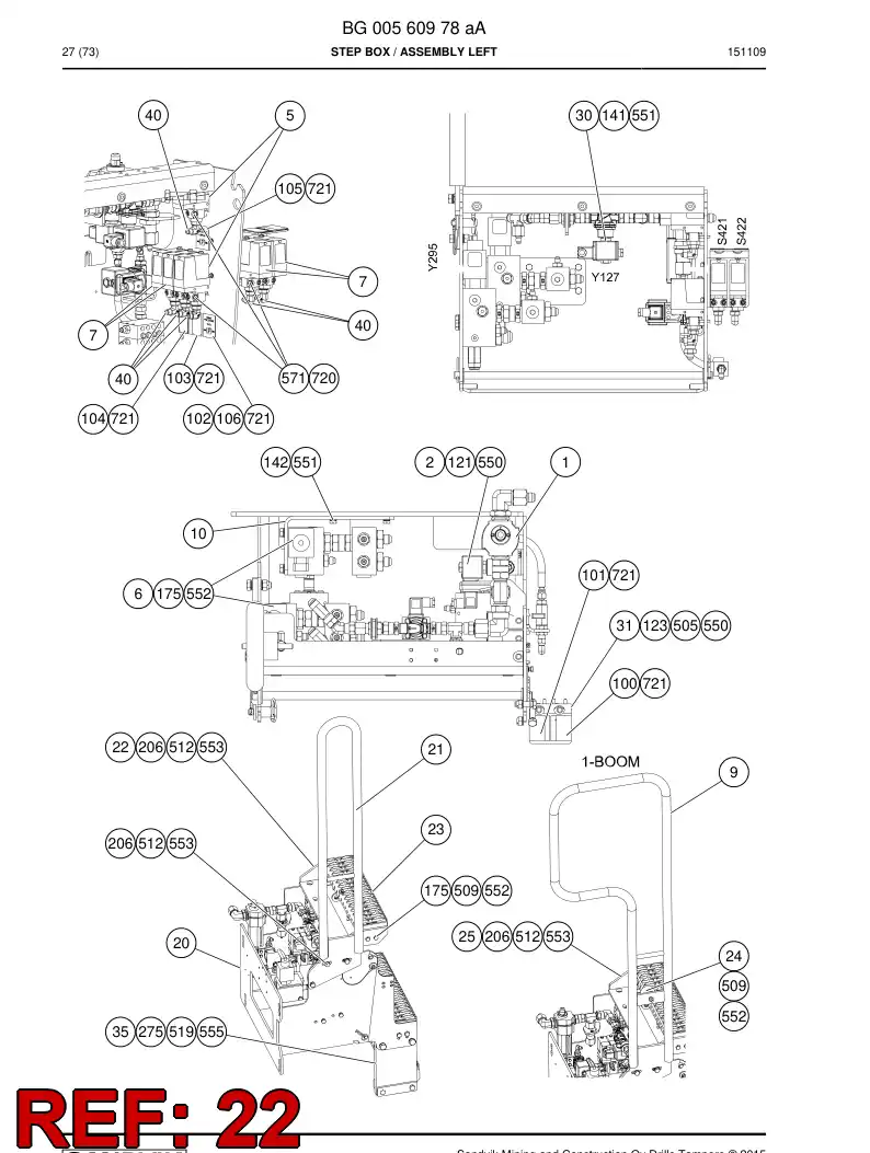 55045970b 550 459 70b Bracket - Sandvik Technical Drawing