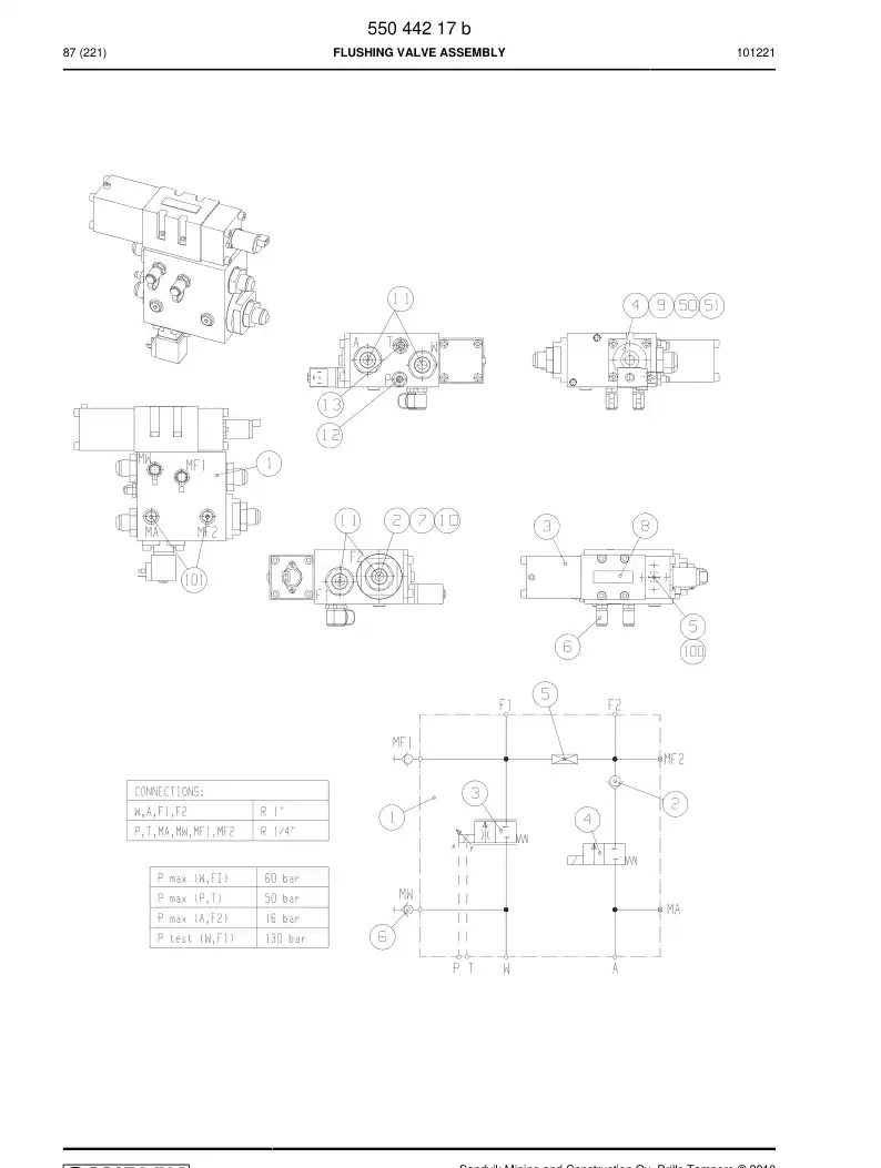 55046003a 550 460 03a Check valve - Sandvik Technical Drawing
