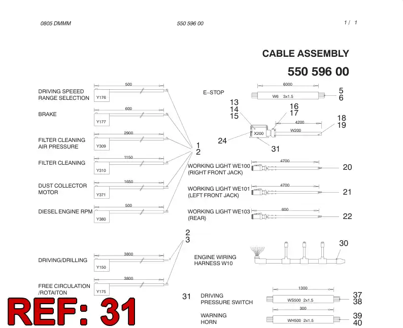 55046108 550 461 08 OPTION OF ELECTRIC SWITCHGEAR CABINET - Sandvik Technical Drawing