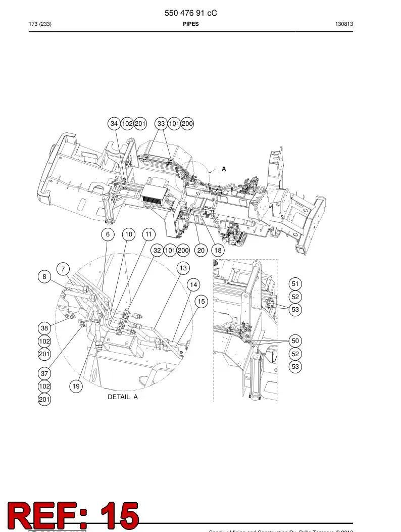 55046120 550 461 20 Pipe, Pressure - Sandvik Technical Drawing