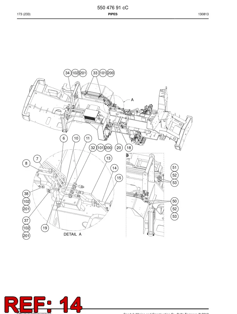 55046134 550 461 34 Pipe, Pressure - Sandvik Technical Drawing