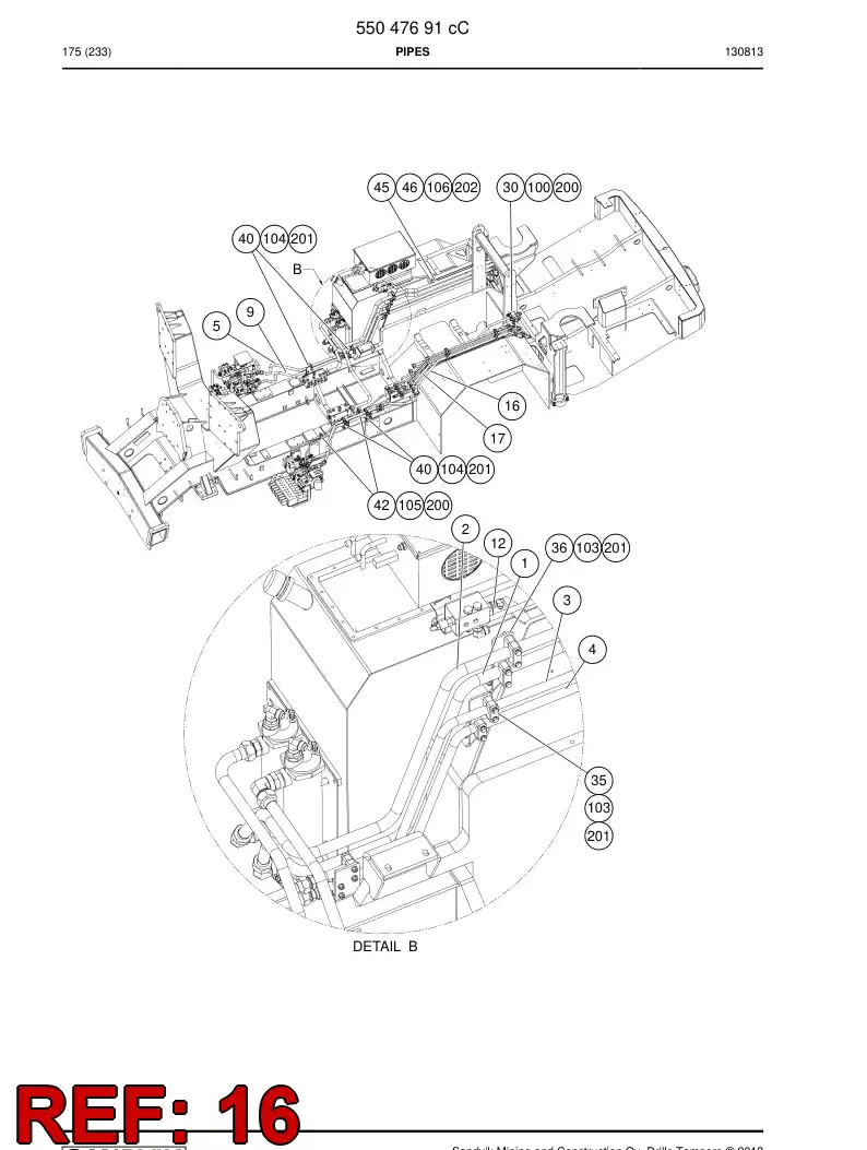 55046162 550 461 62 Pipe, Pressure - Sandvik Technical Drawing