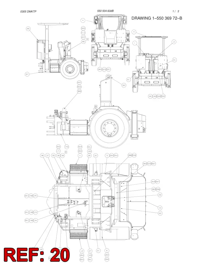 55046166 550 461 66 BRACKET - Sandvik Technical Drawing