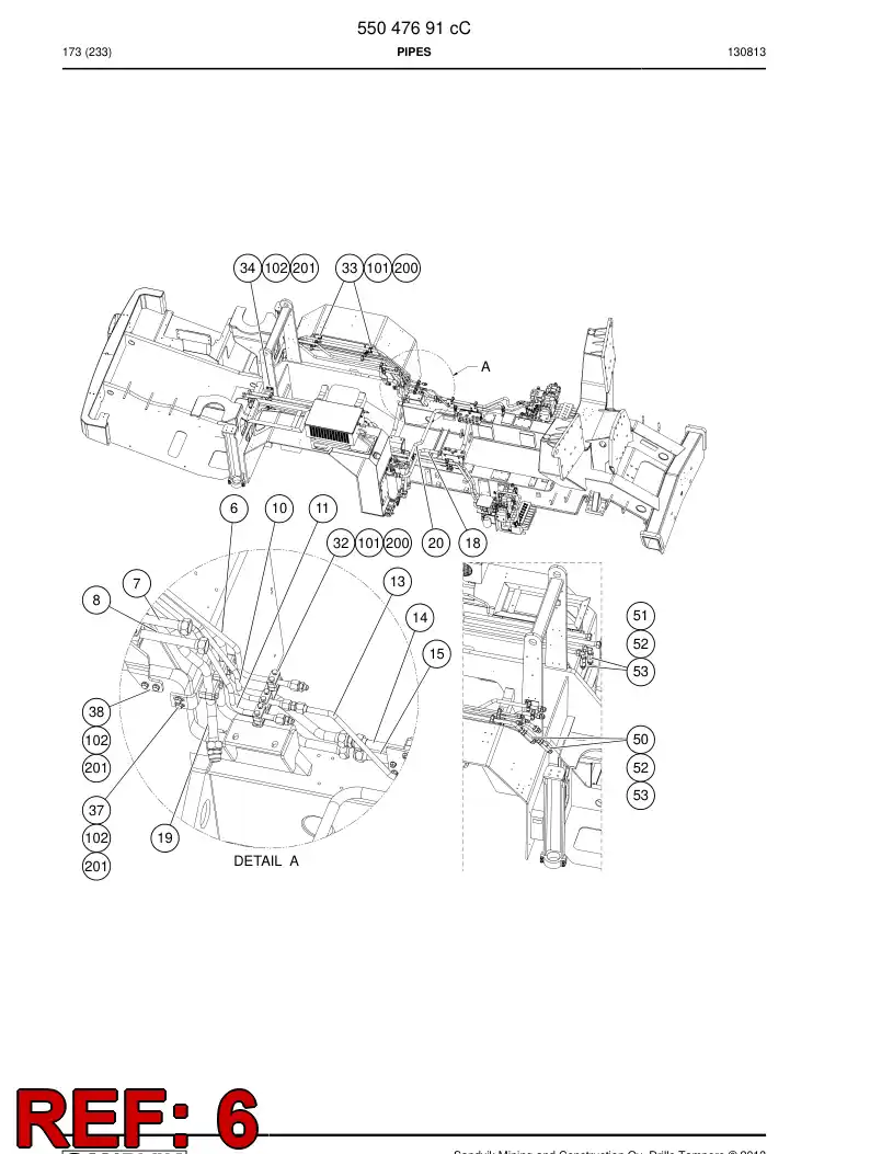 55046230a 550 462 30a Pipe, Pressure - Sandvik Technical Drawing
