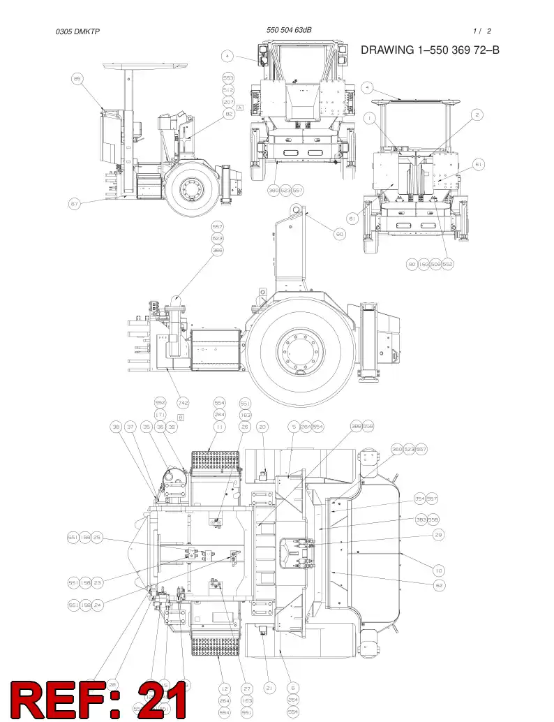 55046238 550 462 38 BRACKET - Sandvik Technical Drawing