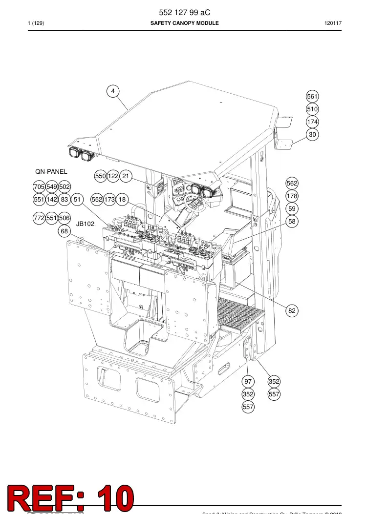 55046375a 550 463 75a Plate - Sandvik Technical Drawing