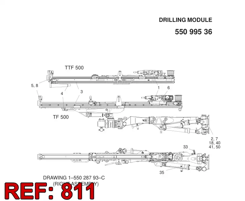 55046502 550 465 02 HOSING - Sandvik Technical Drawing