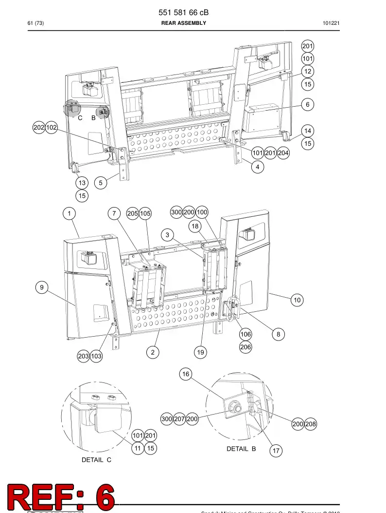 55046526 550 465 26 Plate - Sandvik Technical Drawing