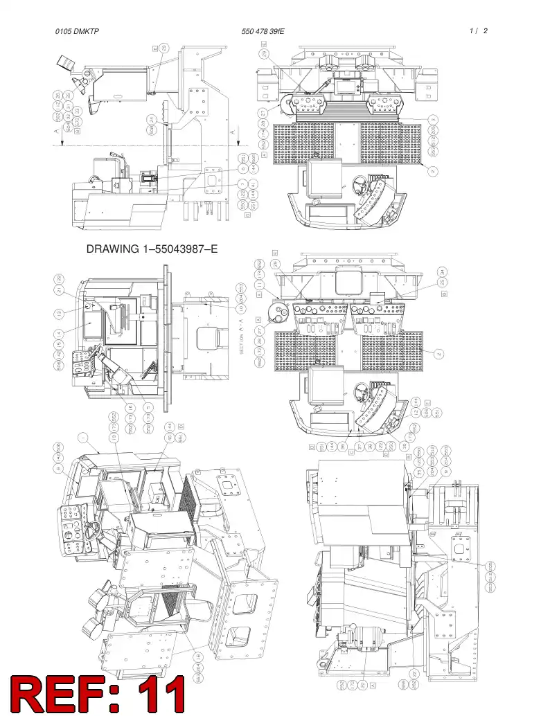 55046621 550 466 21 PLATE - Sandvik Technical Drawing