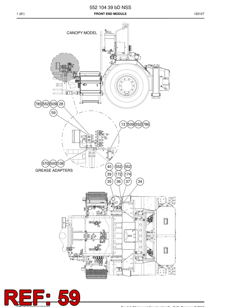 55046738 550 467 38 Supporting block - Sandvik Technical Drawing