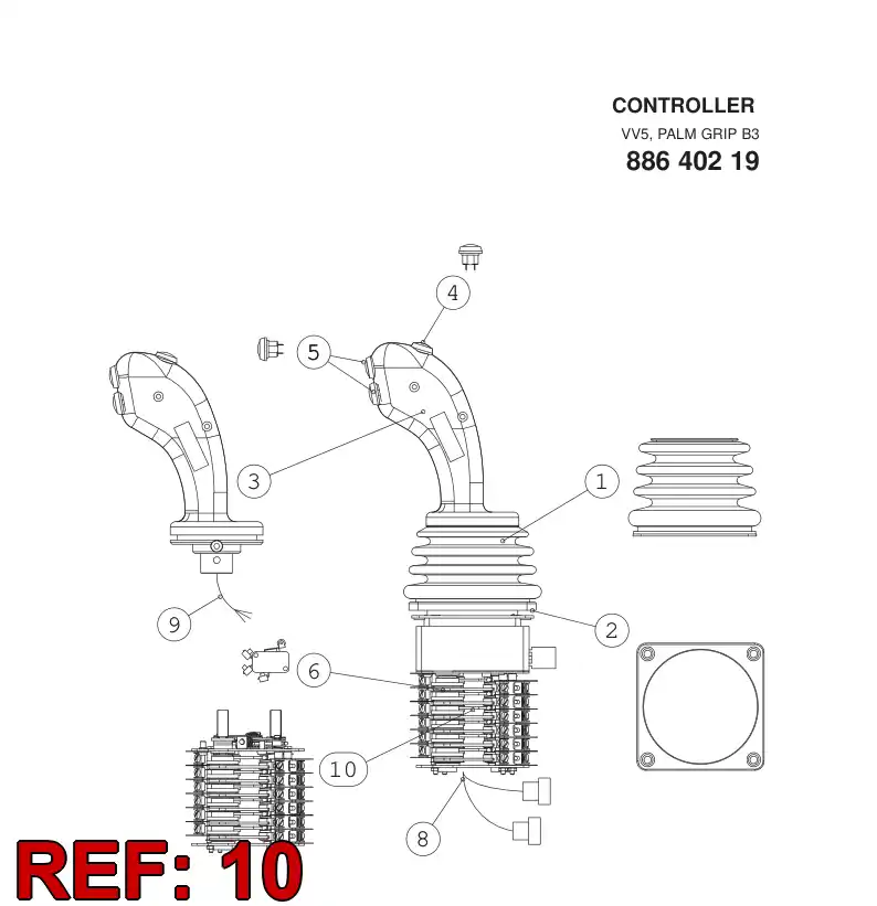 55046835 550 468 35 JOYSTICK ACCESSORY - Sandvik Technical Drawing