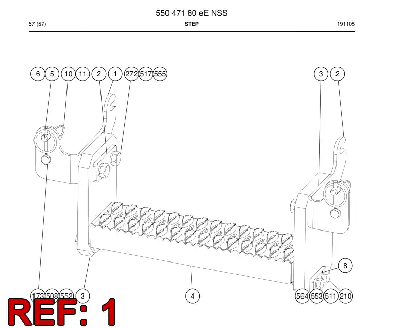55046878a 550 468 78a Supporting block - Sandvik Technical Drawing