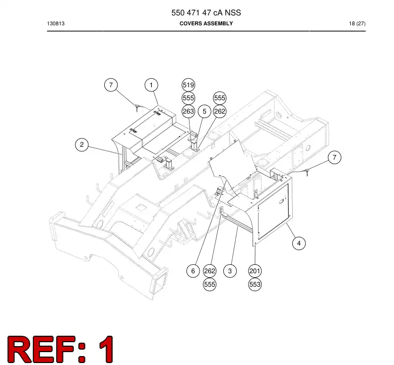 55046992 550 469 92 Cover assembly - Sandvik Technical Drawing
