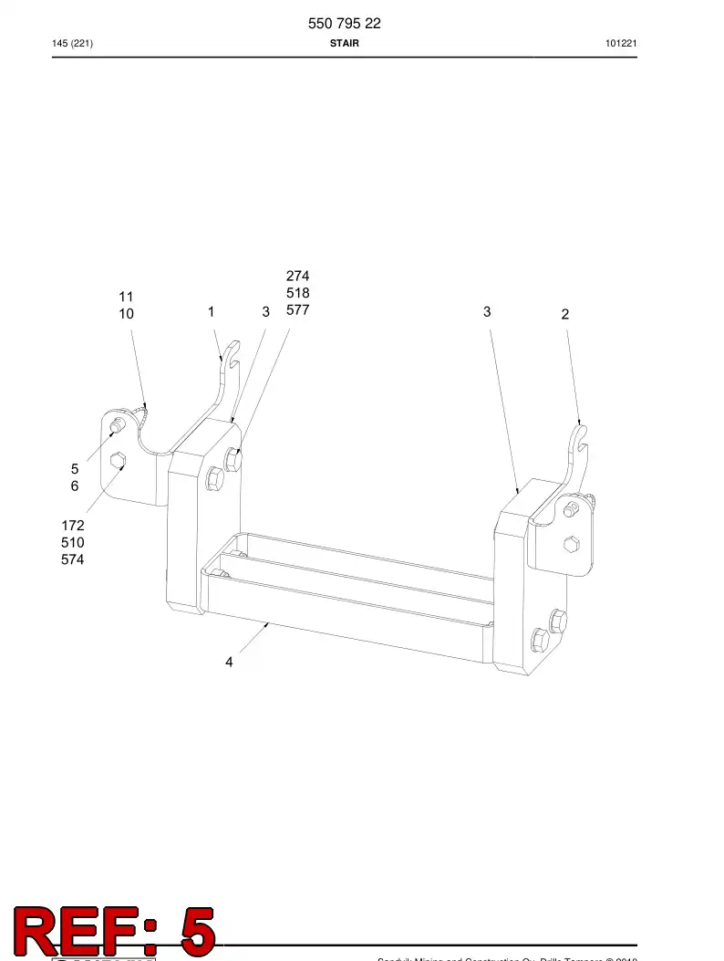 55047181 550 471 81 Pin - Sandvik Technical Drawing