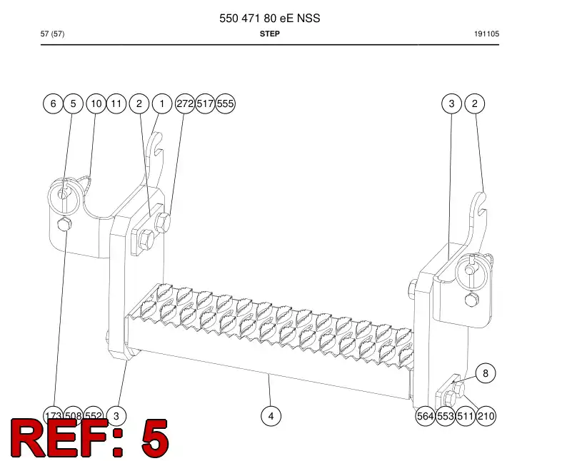 55047181a 550 471 81a Pin - Sandvik Technical Drawing