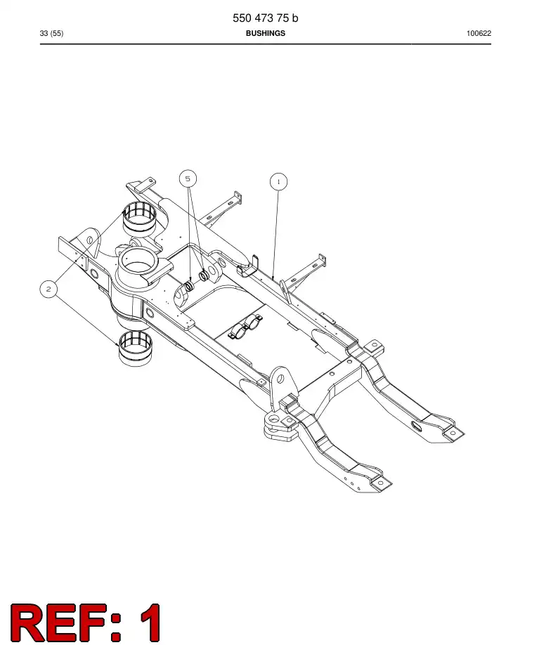 55047184b 550 471 84b Top frame assembly - Sandvik Technical Drawing