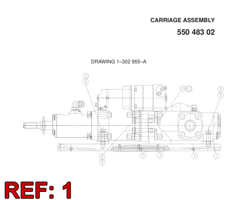 55047207 550 472 07 Carriage - Sandvik Technical Drawing