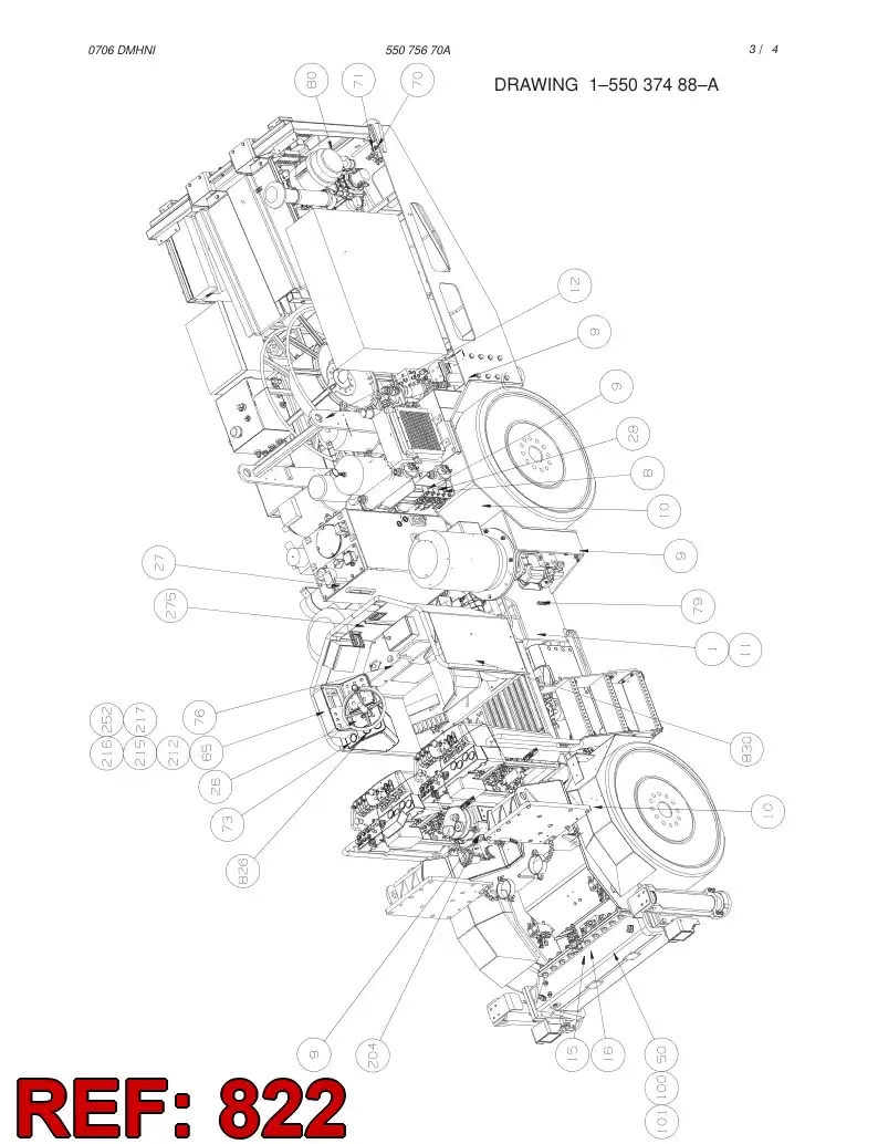 55047243 550 472 43 DECAL SET - Sandvik Technical Drawing