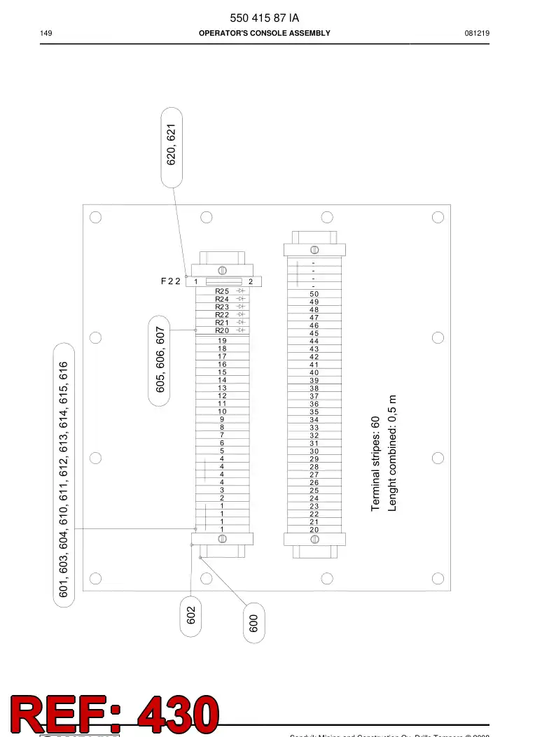 55047287a 550 472 87a Selector switch - Sandvik Technical Drawing