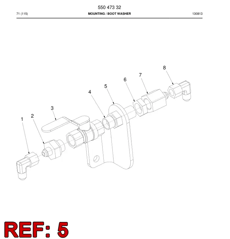 55047334 550 473 34 Plate - Sandvik Technical Drawing