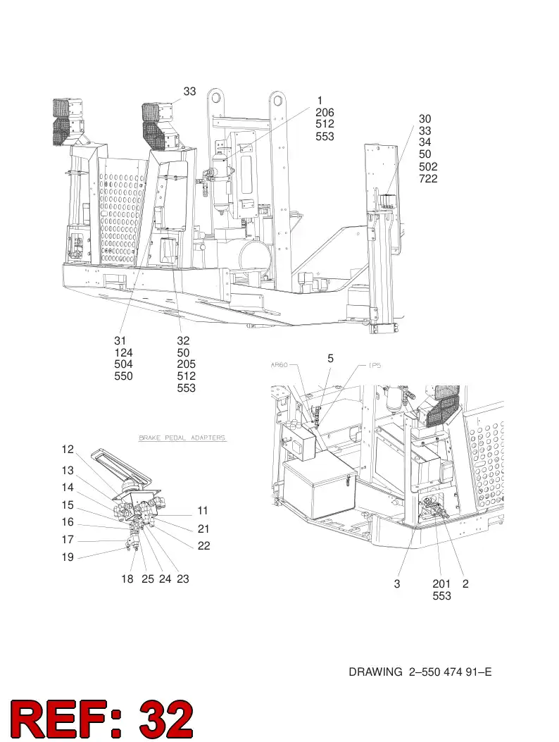 55047352 550 473 52 MOUNTING PLATE - Sandvik Technical Drawing