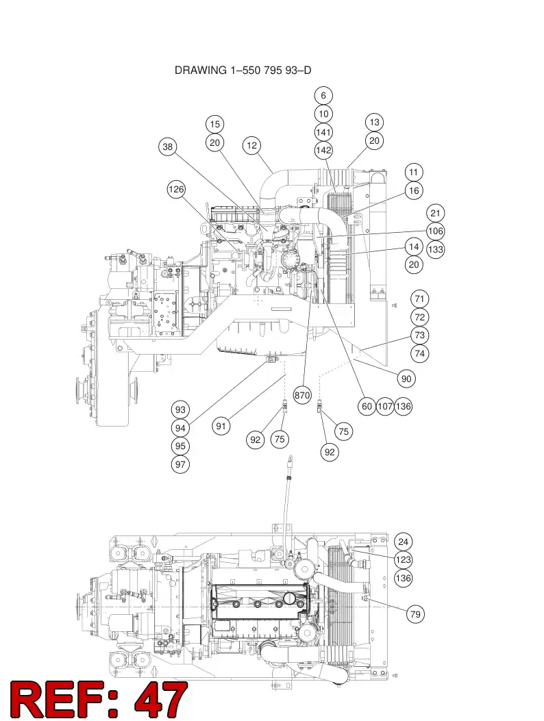 55047384 550 473 84 Cap, Filling - Sandvik Technical Drawing