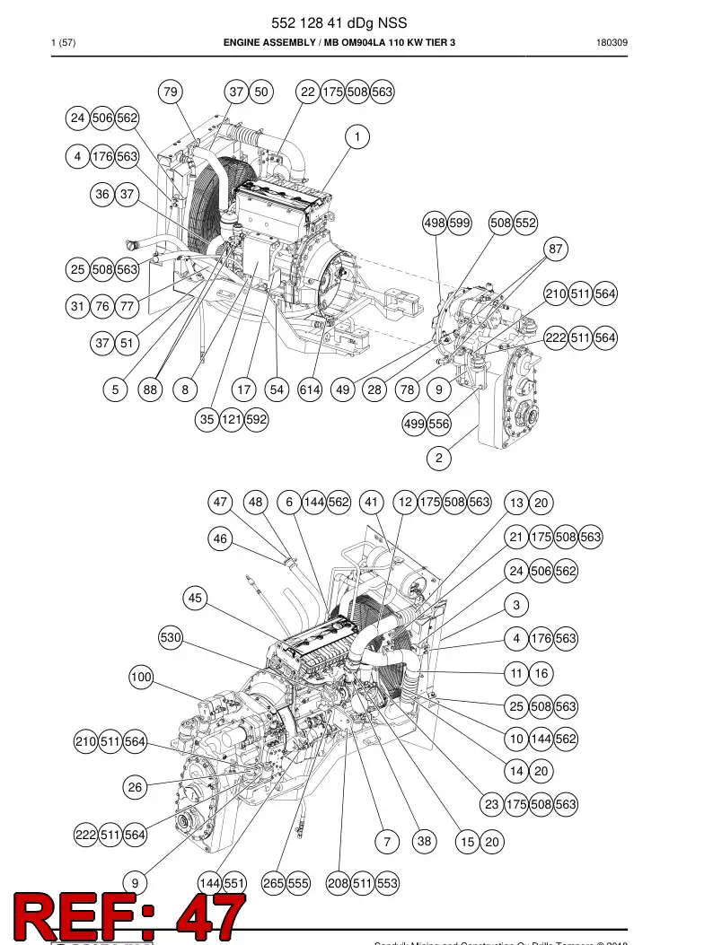 55047384a 550 473 84a TAPN, LLENADO - Sandvik Technical Drawing
