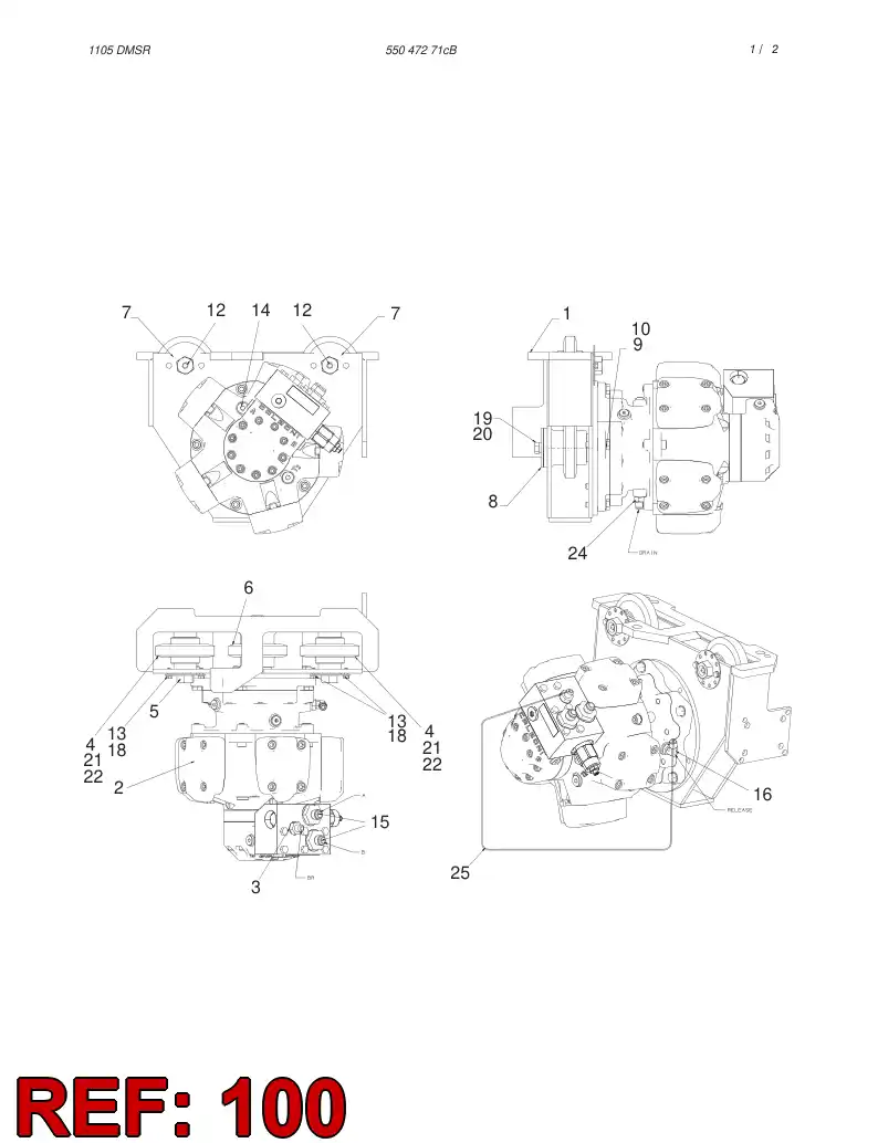 55047403 550 474 03 Schematic, Hydraulic - Sandvik Technical Drawing
