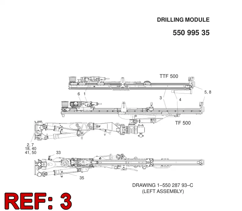 55047484 550 474 84 CYLINDER FEED - Sandvik Technical Drawing