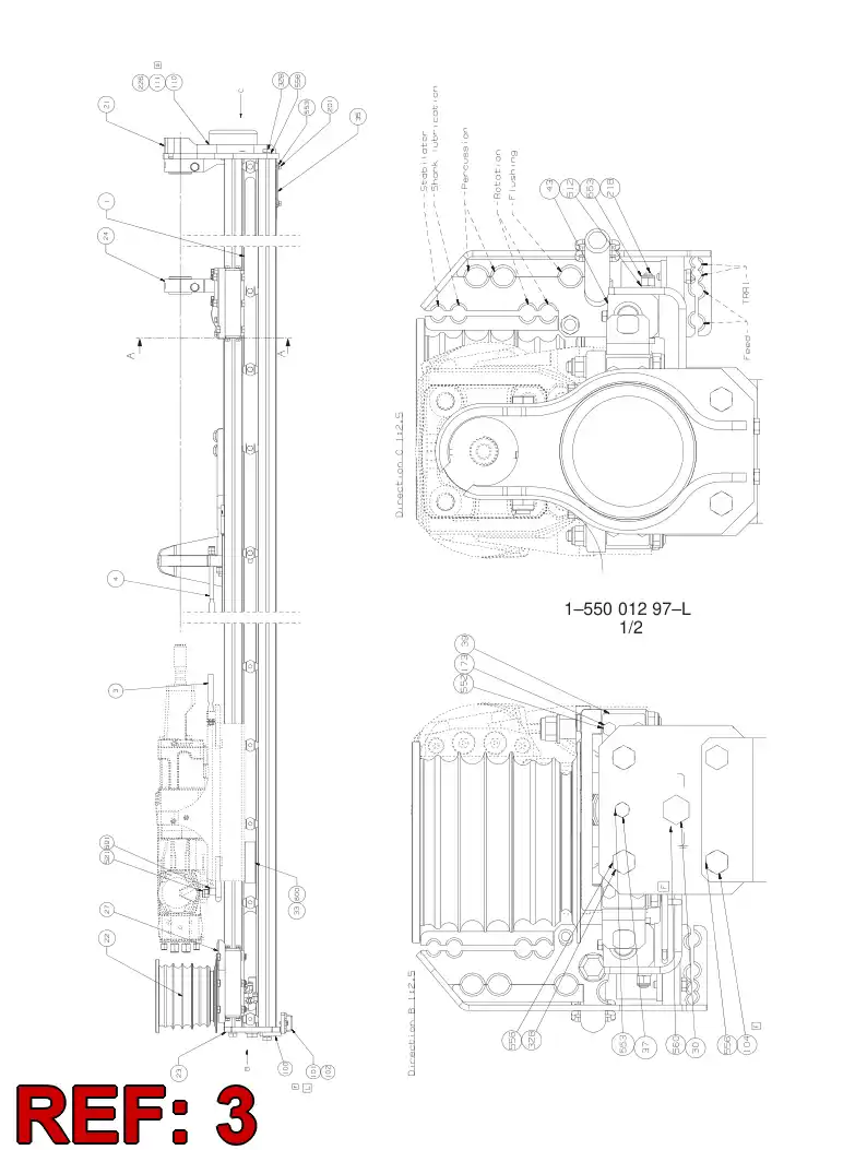 55047488 550 474 88 WIRE ROPE - Sandvik Technical Drawing
