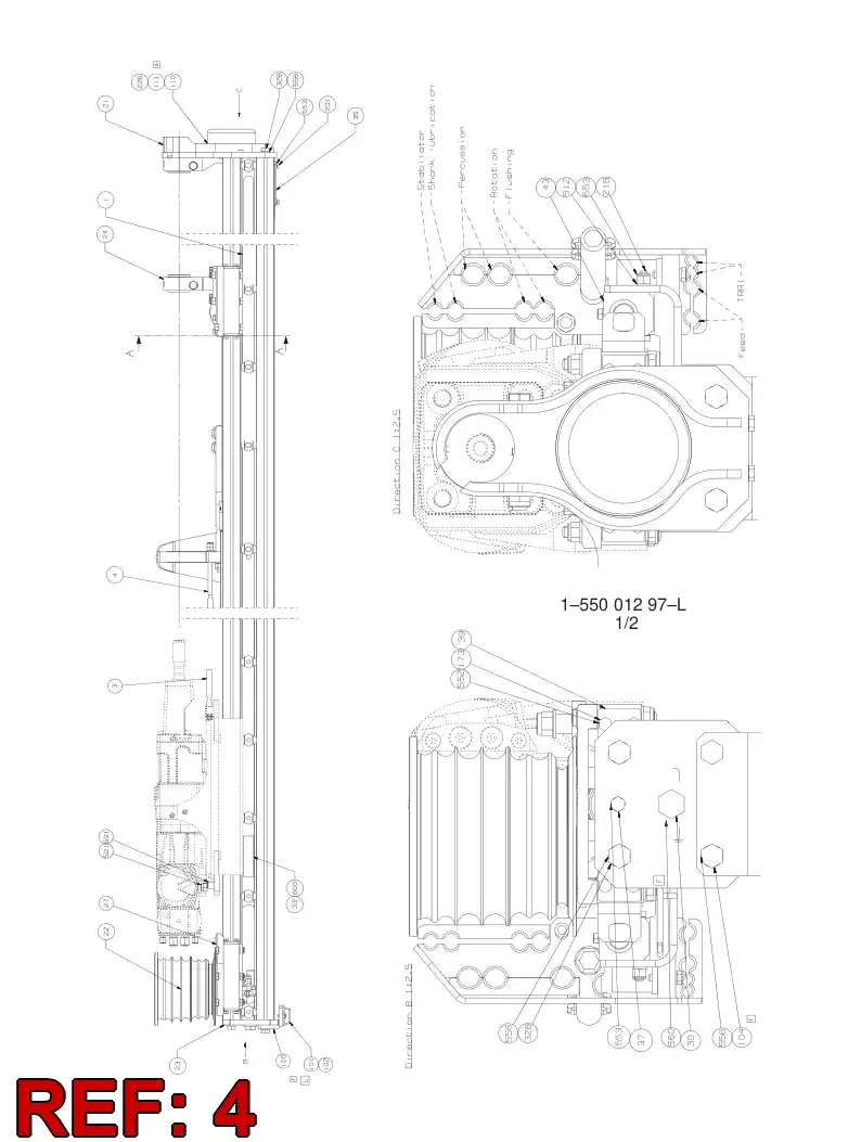 55047489 550 474 89 WIRE ROPE - Sandvik Technical Drawing
