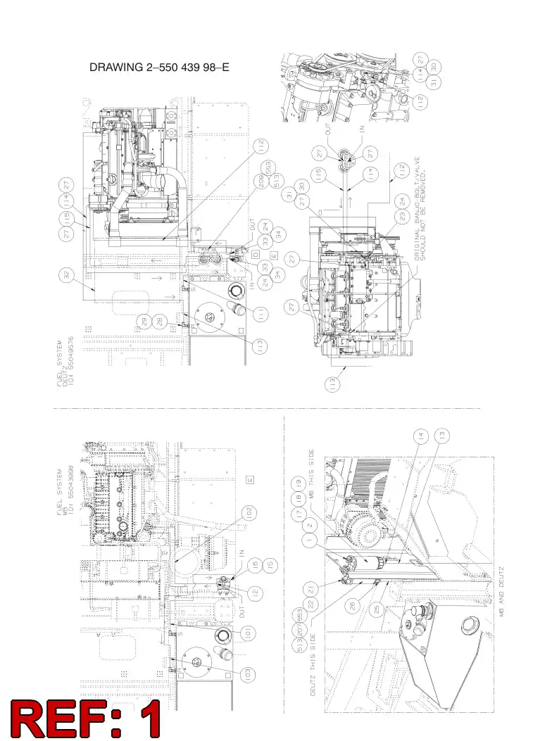 55047511 550 475 11 FUEL- PRE FILTER / WATER SEPARATOR - Sandvik Technical Drawing