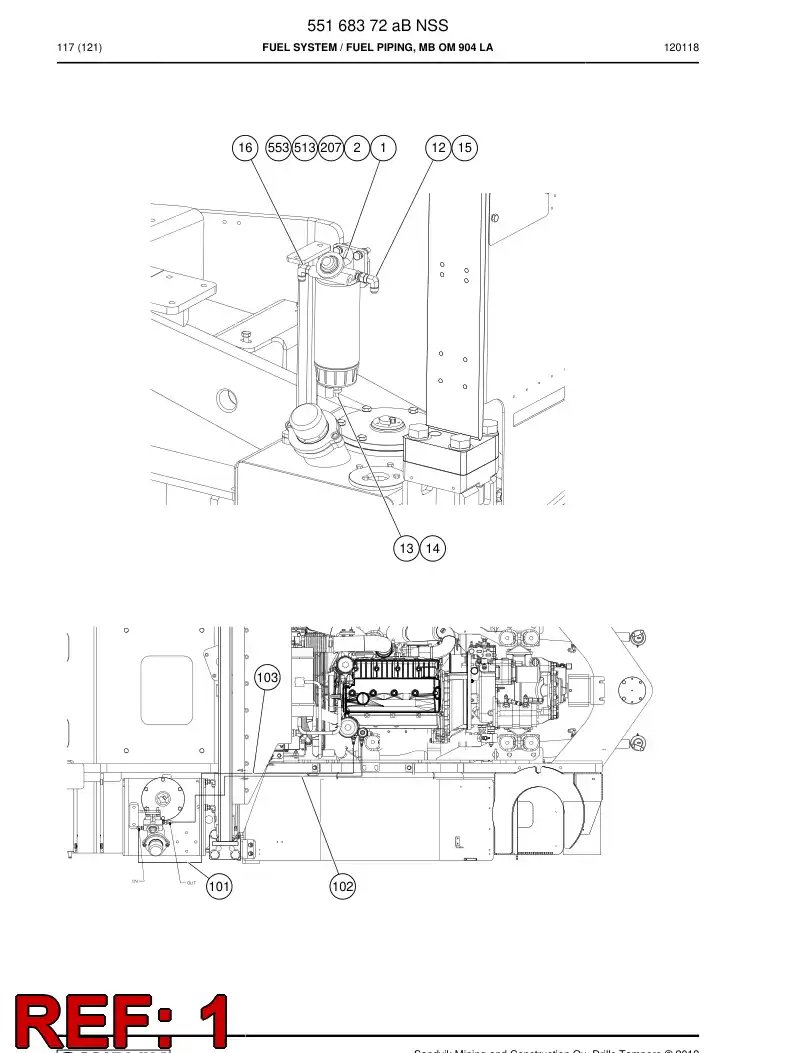 55047511a 550 475 11a Filter - Sandvik Technical Drawing
