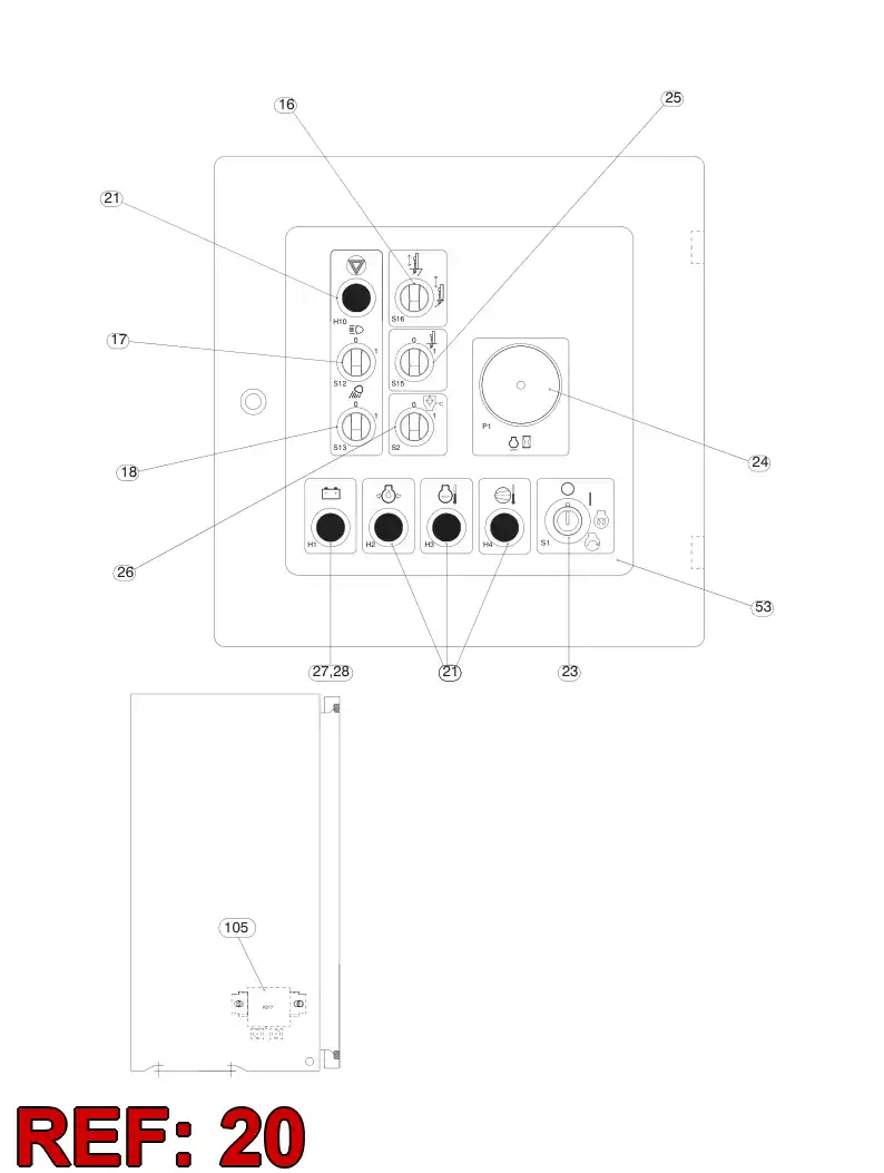 55047551 550 475 51 PILOT LIGHT - Sandvik Technical Drawing