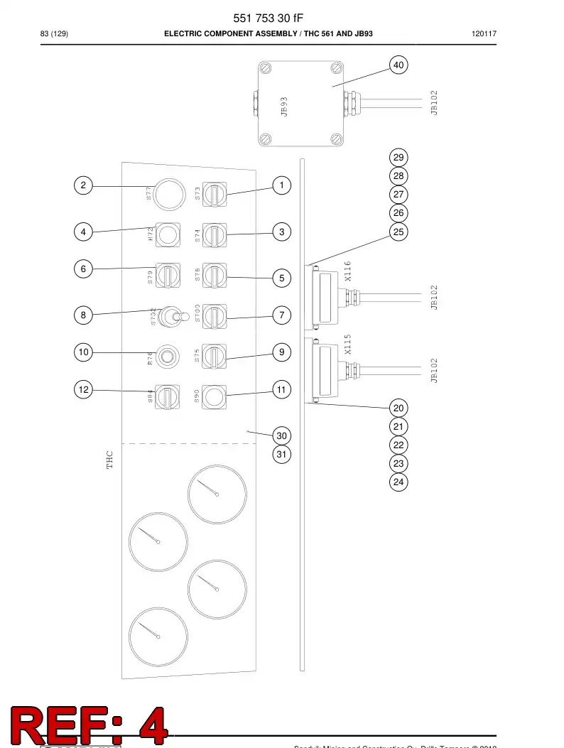 55047551b 550 475 51b Light, Signal - Sandvik Technical Drawing