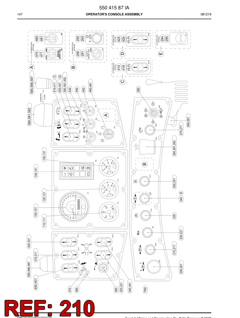 55047576 550 475 76 LED-light - Sandvik Technical Drawing