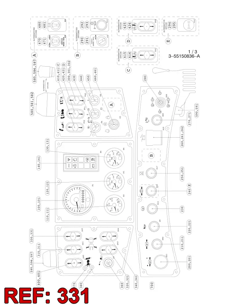 55047677 550 476 77 ACCESORIO DE INTERRUPTOR - Sandvik Technical Drawing