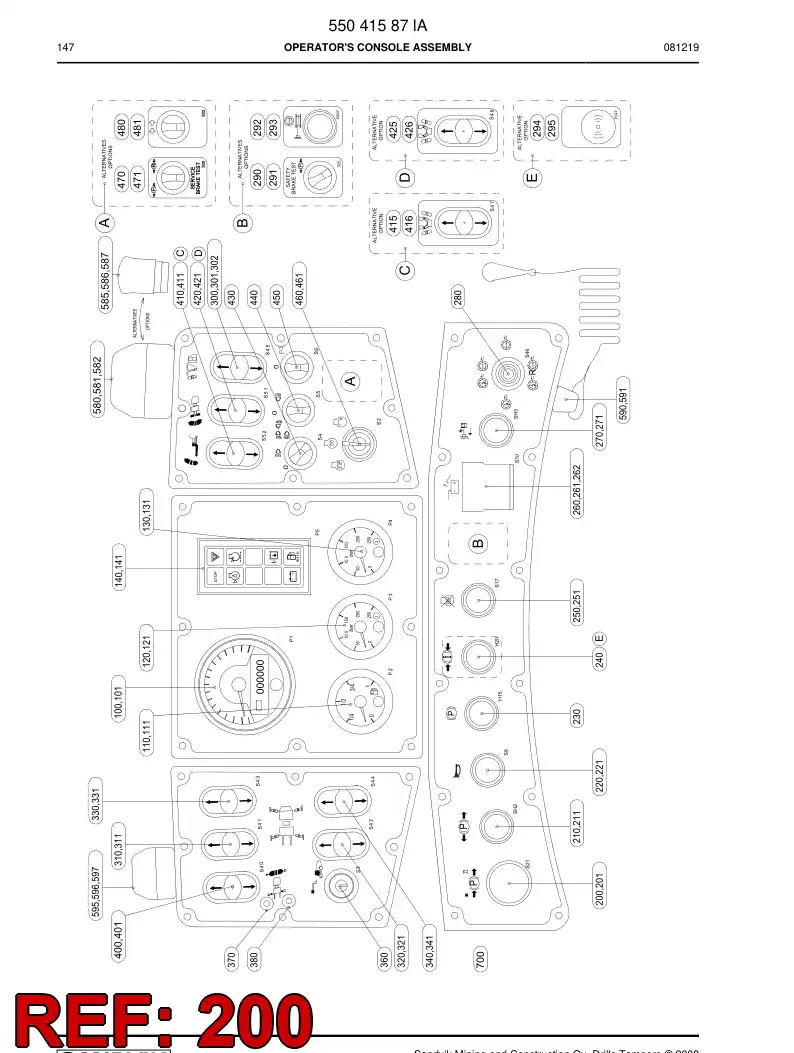 55047694a 550 476 94a Push button - Sandvik Technical Drawing