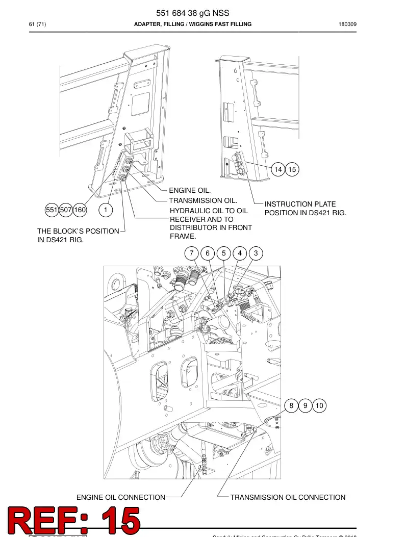 55047751a 550 477 51a Label, Instruction - Sandvik Technical Drawing