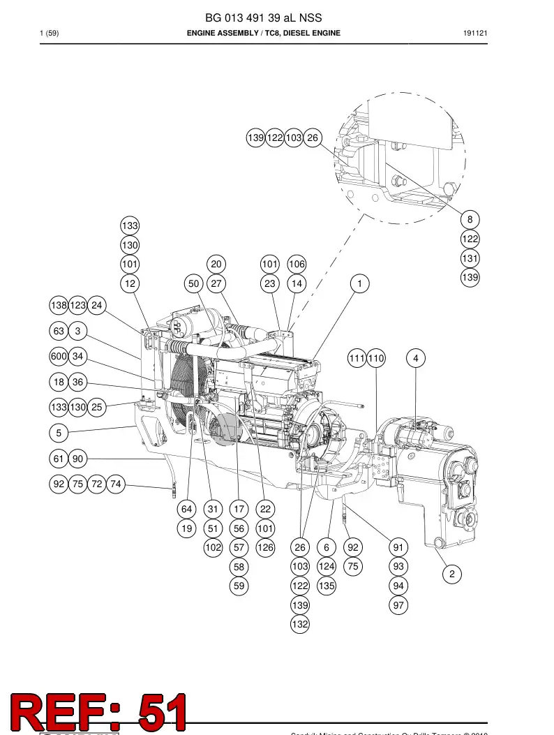 55047786a 550 477 86a Hose, Water - Sandvik Technical Drawing