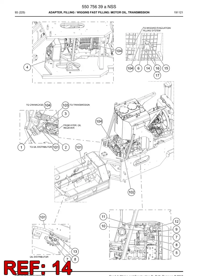 55047799a 550 477 99a Adapter, Hydraulic - Sandvik Technical Drawing