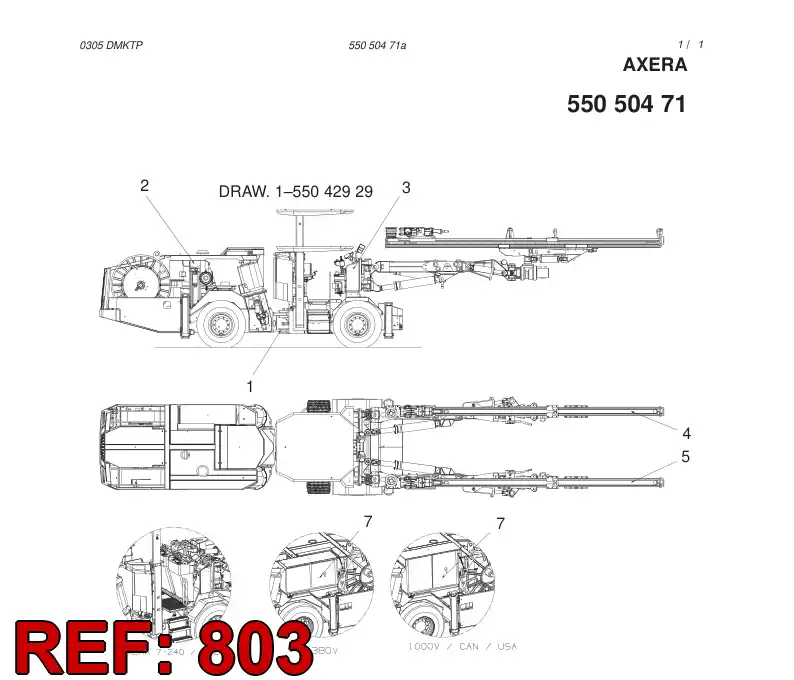 55047800 550 478 00 HOSING - Sandvik Technical Drawing