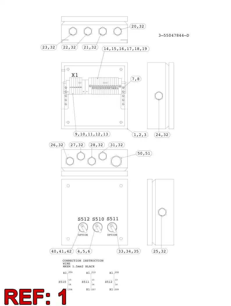 55047823 550 478 23 STAINLESS STEEL ENCLOSURE - Sandvik Technical Drawing