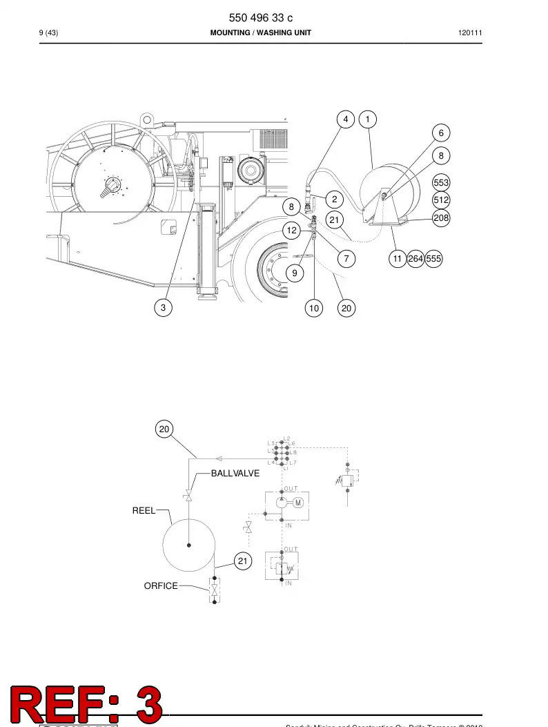 55047850 550 478 50 Guide pipe - Sandvik Technical Drawing