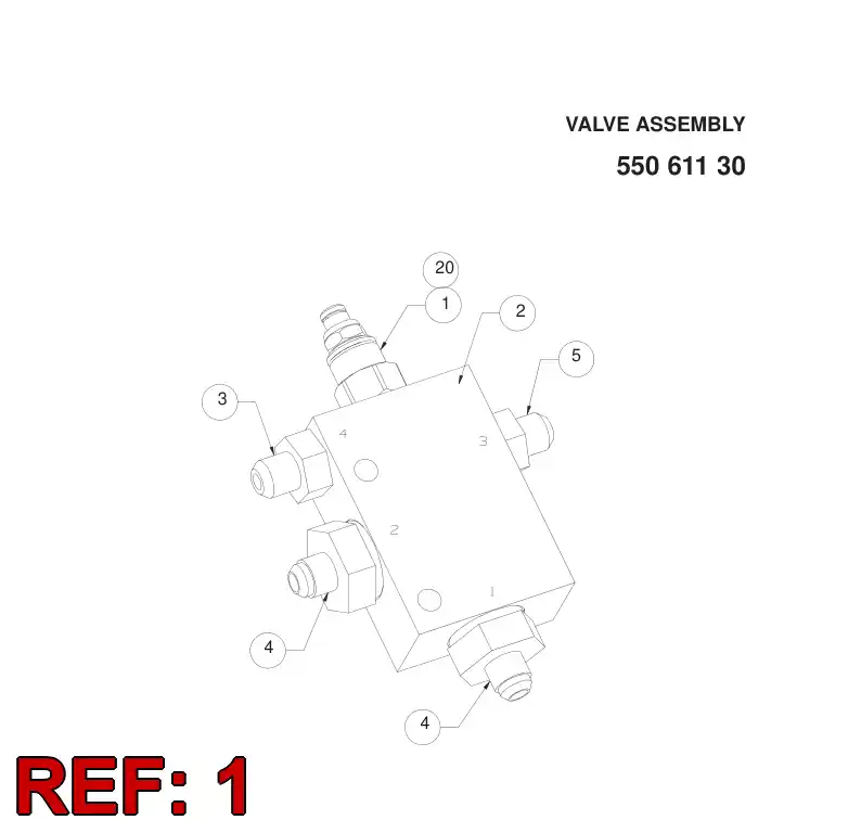 55047884 550 478 84 VALVE - Sandvik Technical Drawing