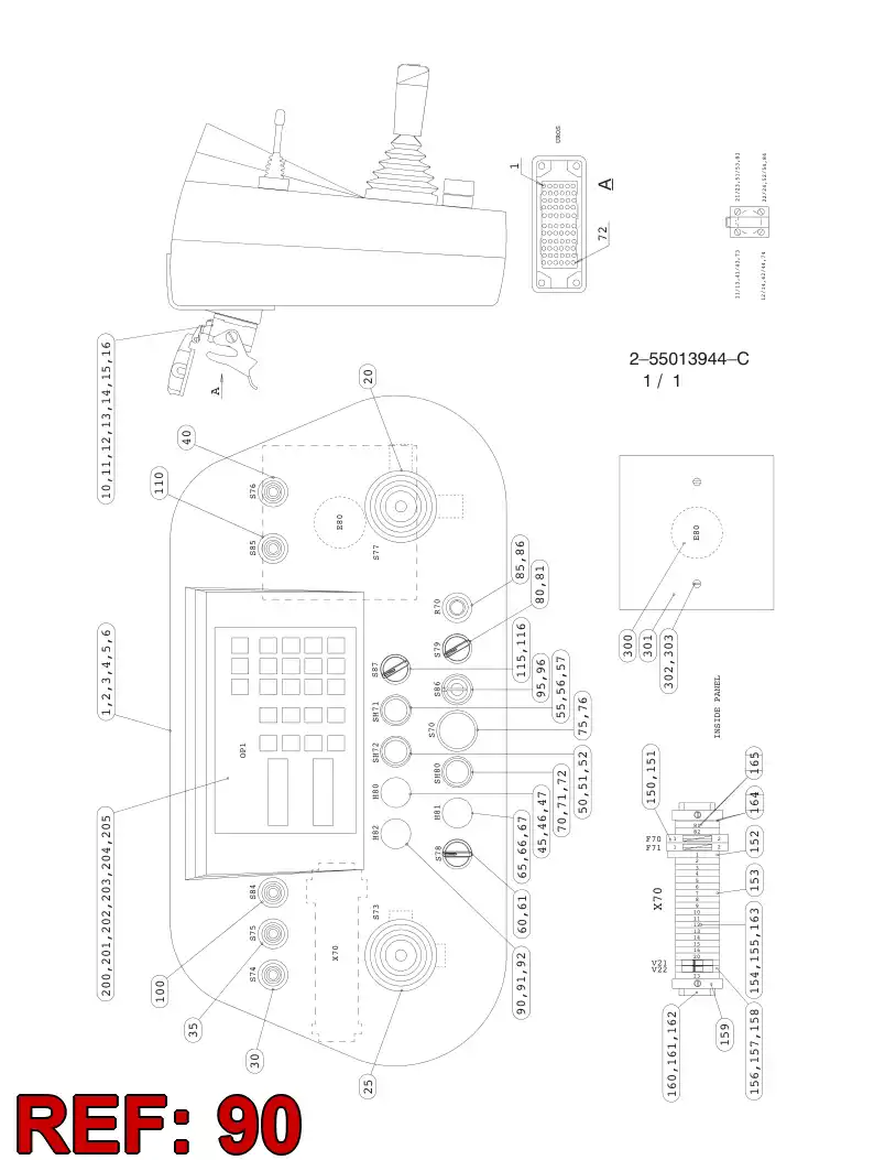55047970 550 479 70 PILOT LIGHT - Sandvik Technical Drawing