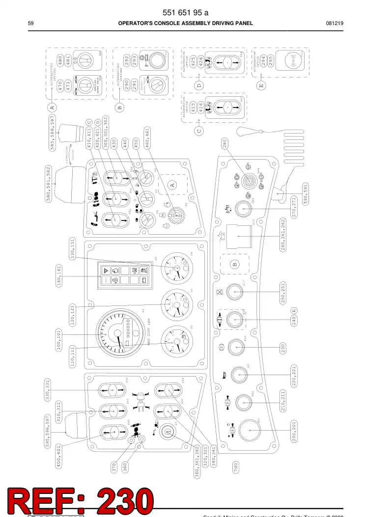 55047972a 550 479 72a Pilot light - Sandvik Technical Drawing