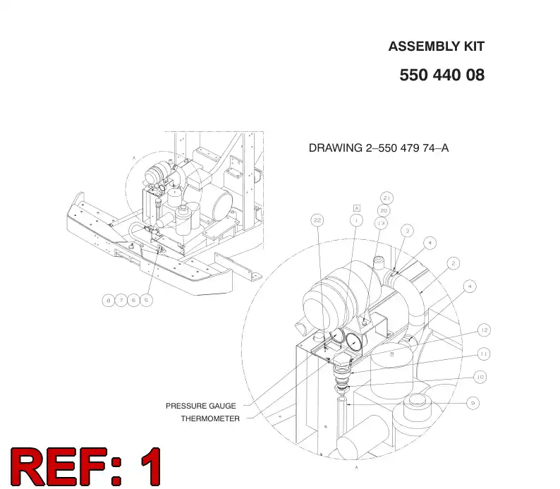 55047997 550 479 97 BRACKET - Sandvik Technical Drawing