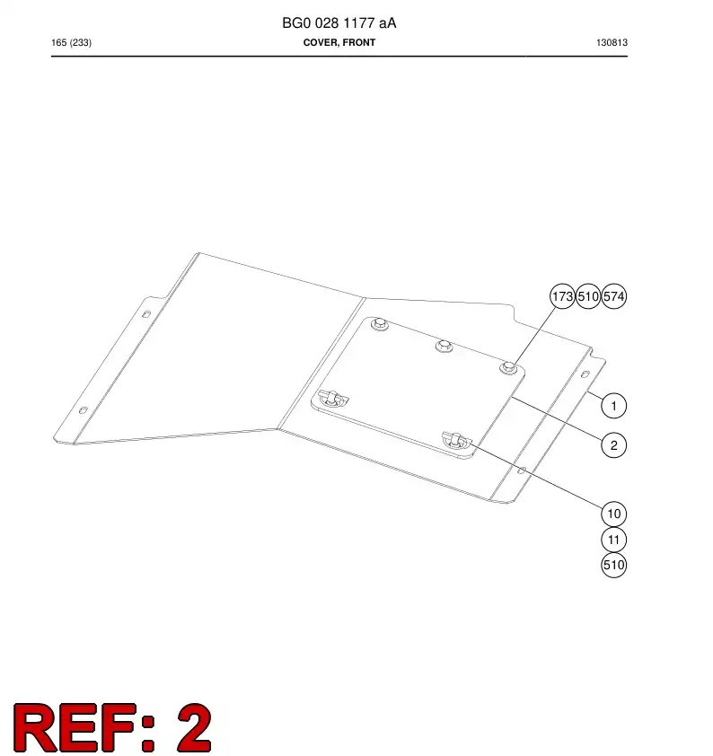 55048007b 550 480 07b Plate, Cover - Sandvik Technical Drawing